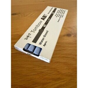 Tombow Marker/Highlighter Dual Brush Pen Water-based Tombow Pack of 6 ABT-553
